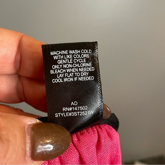 ASHLEY STEWART 3/4 Sleves Top Pink 80% Rayon 20% Linen SZ/14 - Picture 7 of 7